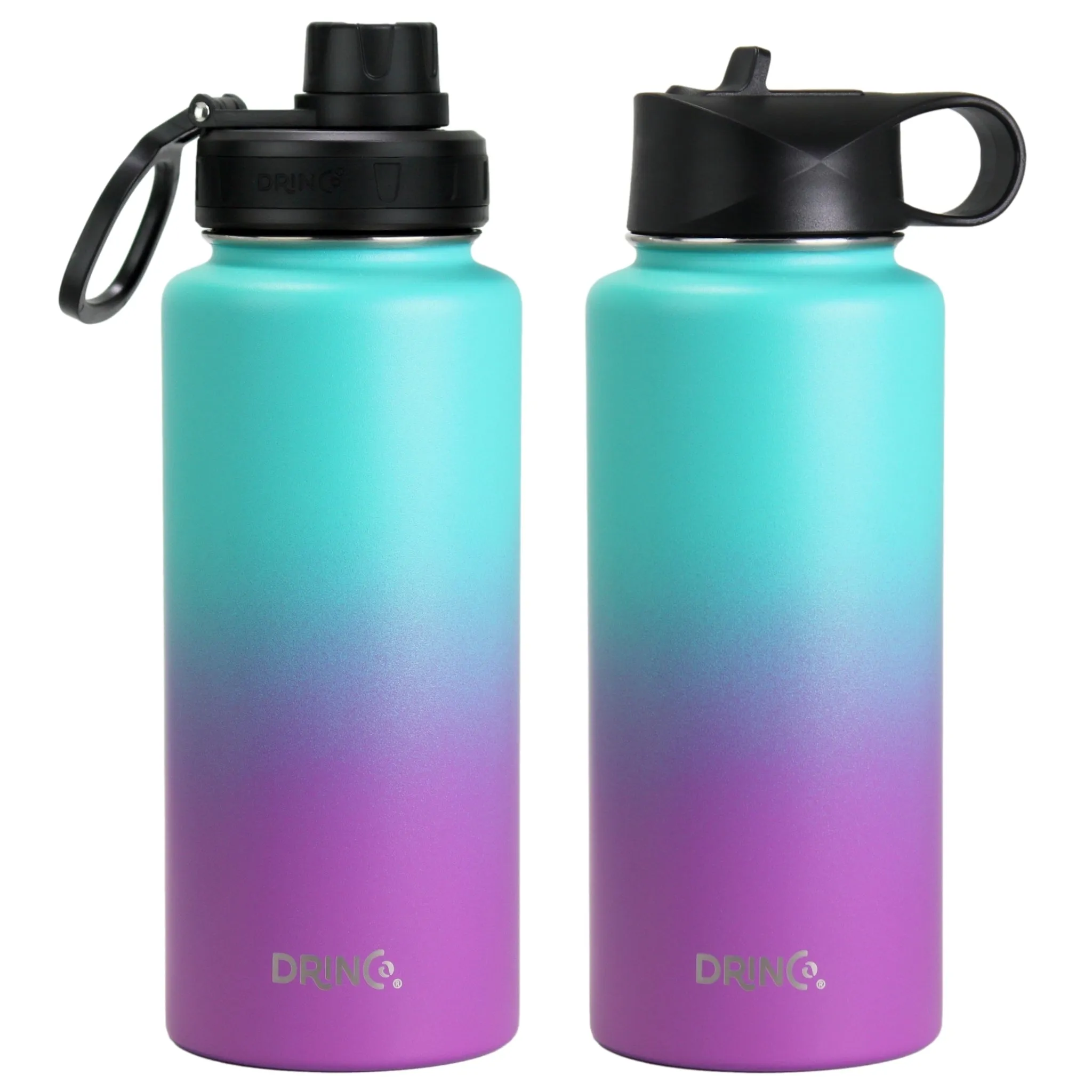 🌺 Sunset Flow | DRINCO® 32oz Ombre Fuchsia Teal Bottle
