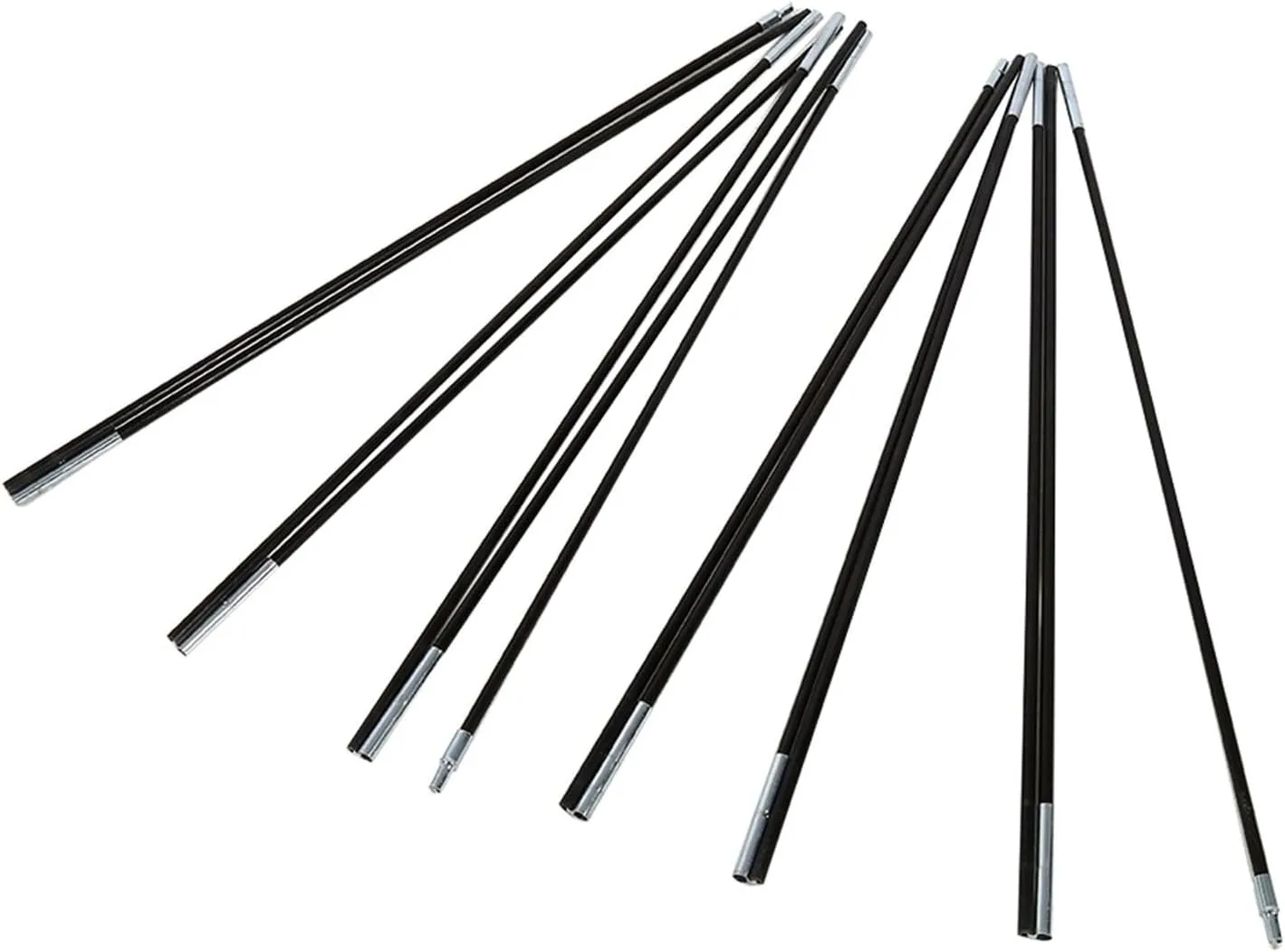 1 Set 2 Pcs Outdoor Camping Fiber Glass Rod Double Tent Pole Support Frames Kit