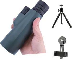 10-30X50 Powerful Monocular Telescope Outdoor Camping Hunting Spyglass Monocular Telescope Vision Night Binoculars(Telescope) (Green Set)