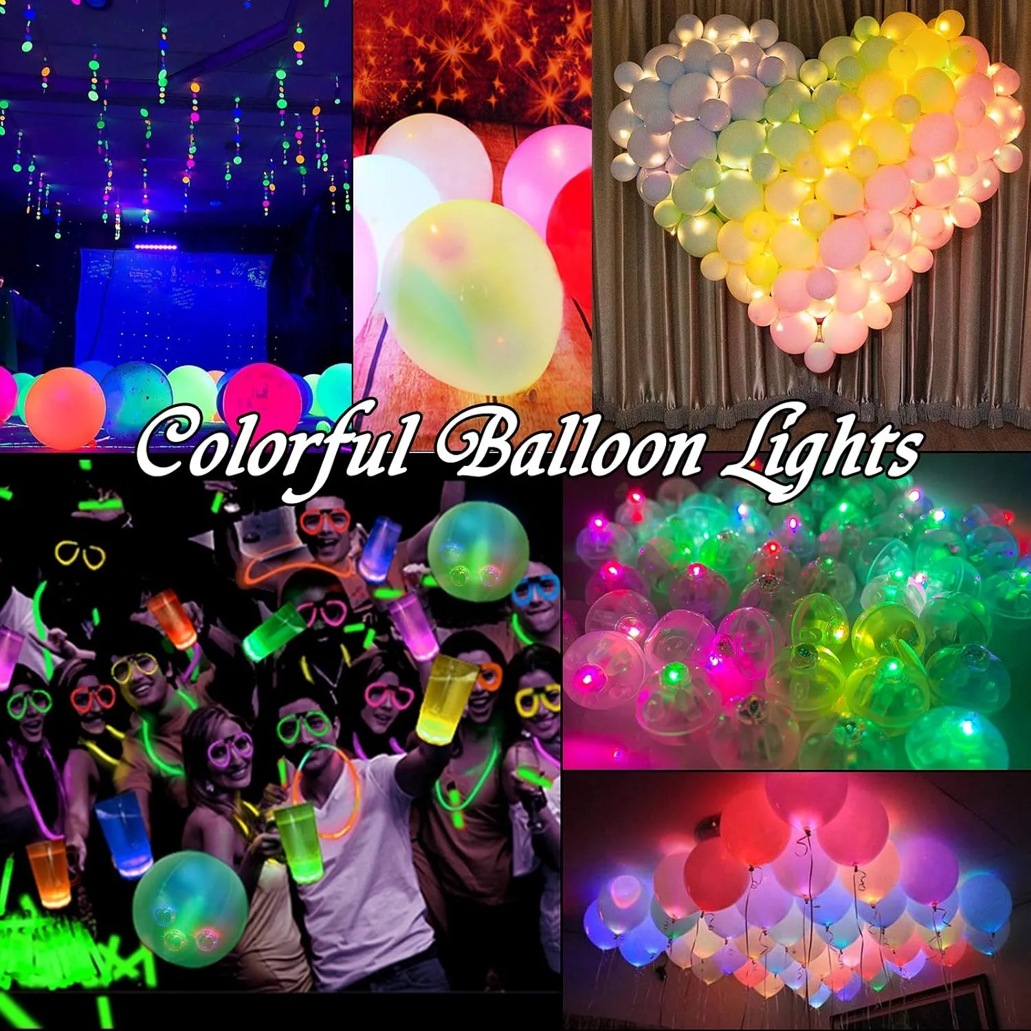 100psc LED Green Balloon Lights, Round LED Mini Lights for Paper Lantern Balloon Birthday Party Event Indoor Outdoor Wedding Decoration Halloween Christmas Supplies