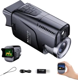 1080P FHD Night Vision monocular with 850NM IR Illuminator, 1500M Night Range, 10X Digital Zoom, 7-Layer Coated Lens, 2 Inch TFT Screen, 5 Hours Battery Life, IPX4 Waterproof