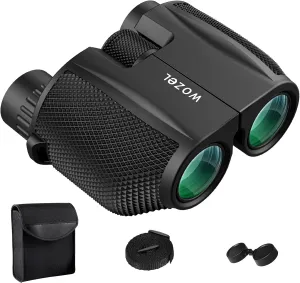 10x25 Compact HD Binoculars: Large Eyepiece Waterproof Binocular with Low Light Vision,High Powered Easy Focus Binoculars for Bird Watching,Outdoor Hunting,Travel,Sightseeing