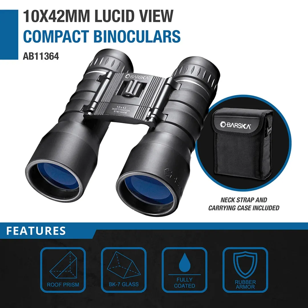 10x42mm Lucid View Compact Binoculars, 1st Gen | AB11364
