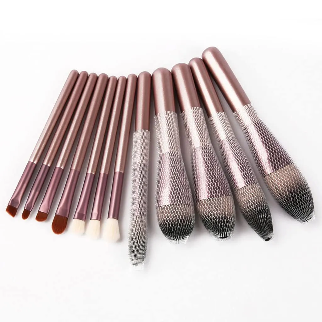 12 Brushes Set Blush and Grooming Brushes Beauty Tools Loose Powder Set