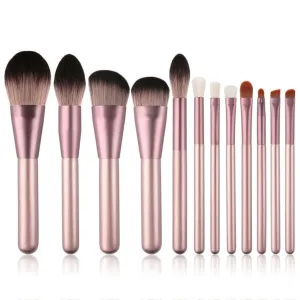 12 Brushes Set Blush and Grooming Brushes Beauty Tools Loose Powder Set
