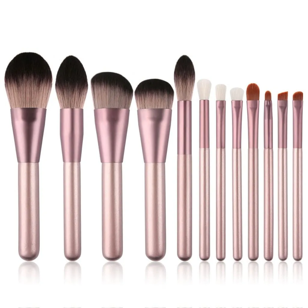 12 Brushes Set Blush and Grooming Brushes Beauty Tools Loose Powder Set