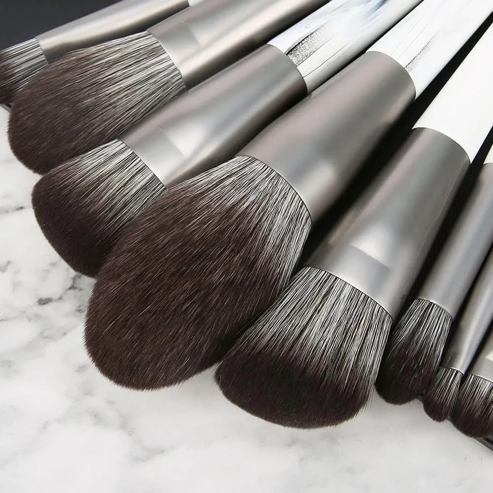 12 Makeup Brush Set Full Set of Loose Powder Brush Flat Foundation Brush Eye Shadow Set Brush Beauty Tools