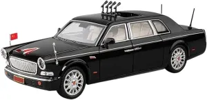 1:24 Hongqi L5 Alloy Luxury Sedan Luxury Car Die-Casting Model 70th Anniversary Car Collection Display Decorations
