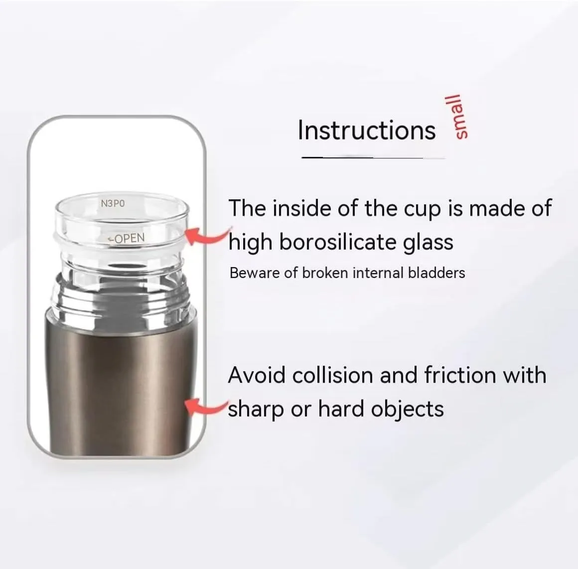 12oz/350ml Stainless Steel Vacuum Insulated Water Bottle with glass liner inside,glass lined thermos for Coffee Hot drink and Cold drink water flask(Fuchsia)
