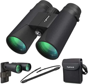 12X42 Binoculars for Adults with Universal Phone Adapter, HD Waterproof Fogproof Compact Binoculars for Bird Watching, Hunting, Hiking, Sports, and Concerts with BAK4 Prism FMC Lens