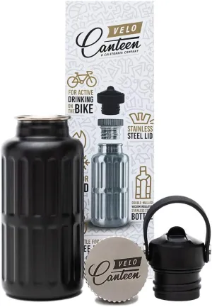 13.5 Oz, Fits in Bicycle Bottle Cage, 2 Lids (Straw Lid), Black Color, Double Walled Vacuum Insulated Stainless Steel, Coffee Bottle