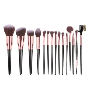 15 Brushes Set Large Loose Powder Brush Blush Eye Shadow Brush Beauty Makeup Tools(D)
