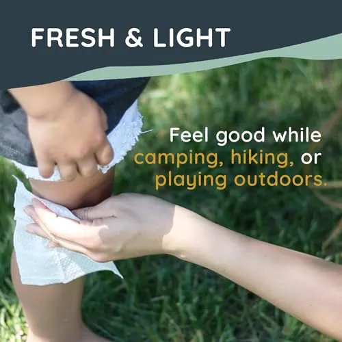 15pcs Natural Mosquito Repellent Wipes-DEET-Free,Long-Lasting Bug Repellent w/ Citronella