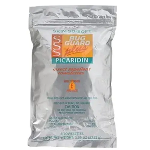 16pcs Skin So Soft Bug Guard Plus Picaridin Towelettes-DEET-Free,Oil-Free Mosquito & Tick Protection