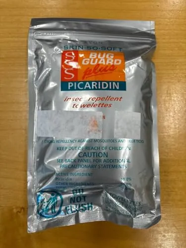 16pcs Skin So Soft Bug Guard Plus Picaridin Towelettes-DEET-Free,Oil-Free Mosquito & Tick Protection