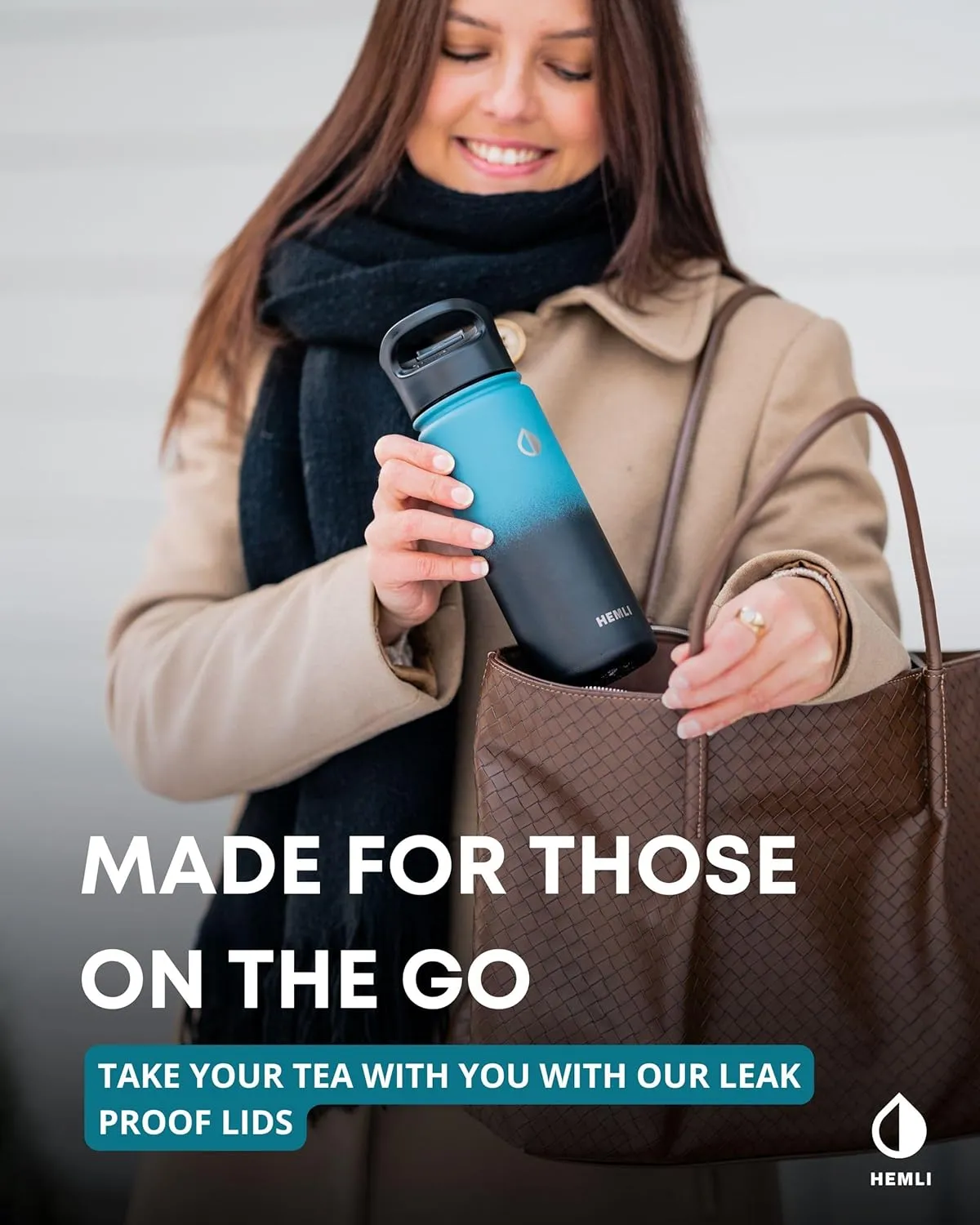 18 oz Insulated Tea Tumbler Bottle with Infuser, Travel Mug