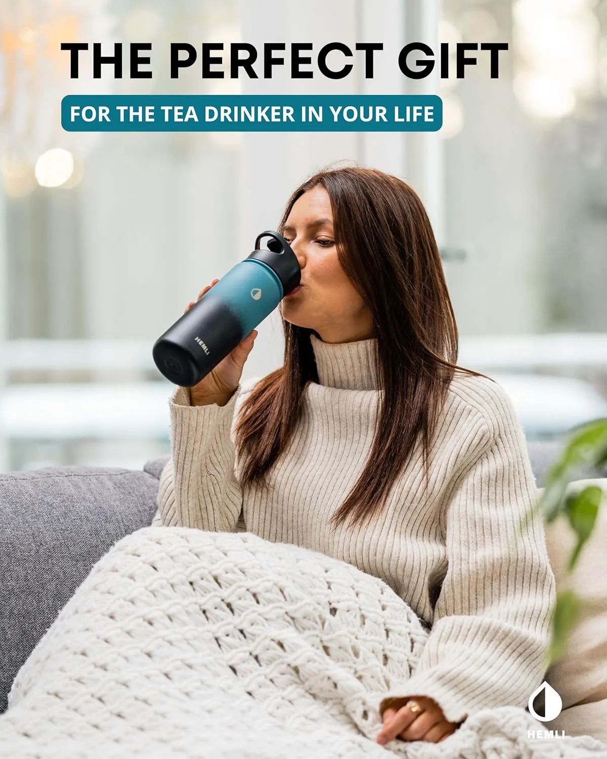 18 oz Insulated Tea Tumbler Bottle with Infuser, Travel Mug