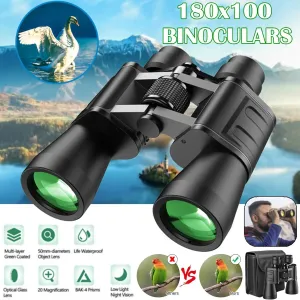180x100 High Power Waterproof Binoculars for Outdoor Use