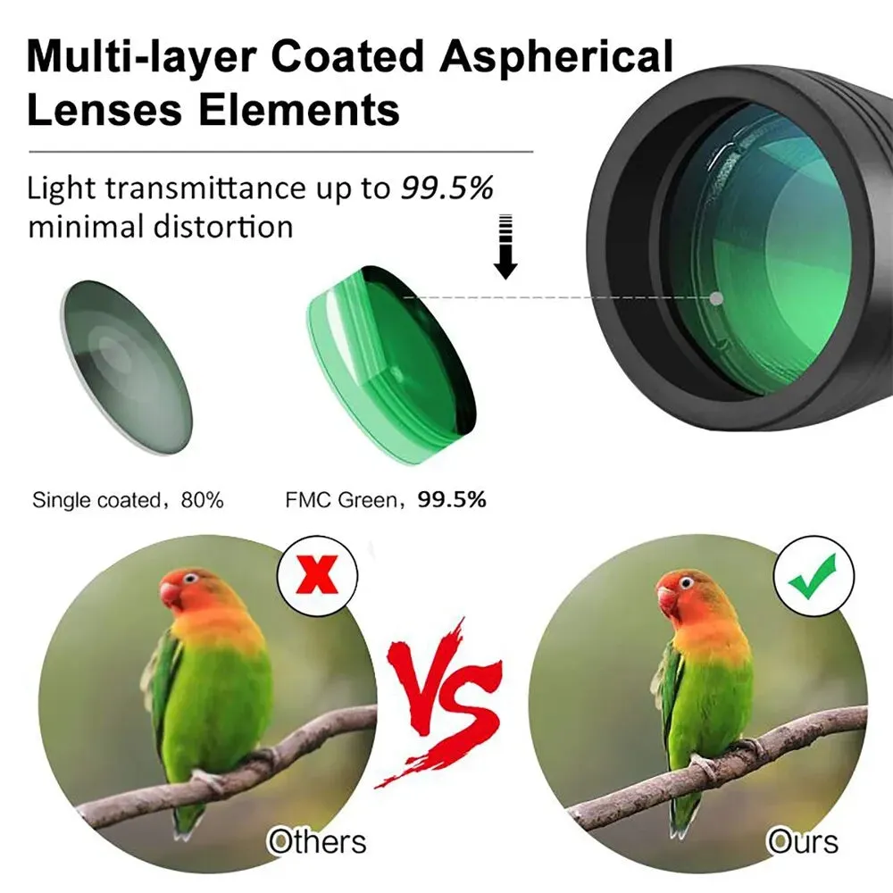 180x100 High Power Waterproof Binoculars for Outdoor Use