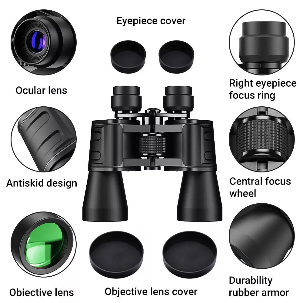 180x100 High Power Waterproof Binoculars for Outdoor Use