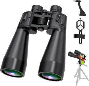 18X70 High Power Binoculars for Adults-Outdoor and Astronomy Binocular,Large Aperture for Long Distance Viewing with Smartphone Adapter Mount and Binocular Tripod Adapter