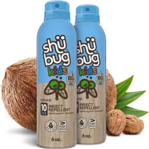 [2 Count] - Natural Mosquito Repellent Spray - Natural Plant Based Insect Protection, DEET-Free, Geraniol Formula with MCT Coconut Oil - Long-Lasting 12-Hour Coverage - 6oz