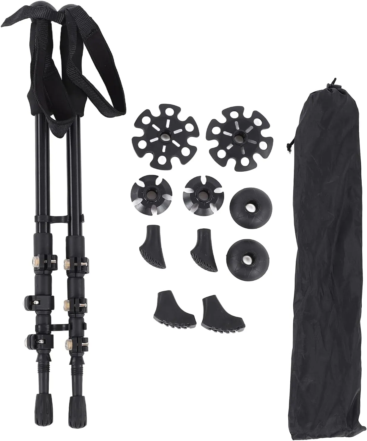 2-Pack Collapsible Ultralight Aluminum Hiking Poles for Trekking and Backpacking Adventures