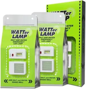 2 Pack Emergency Lamp Salt Water Light, No Battery Required Portable Lantern, Camping Essentials Survival Gear Outdoor Lamp for Power Outages Outdoor Activities Night Fishing Camping Hiking