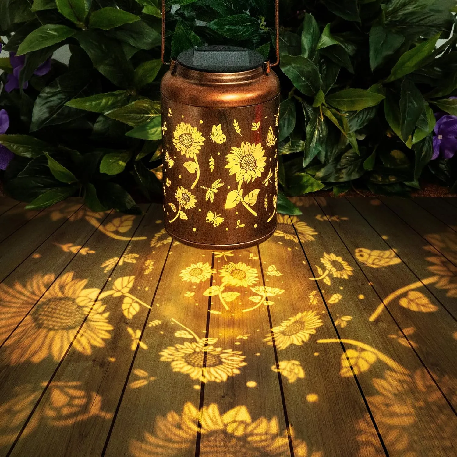 2 Pack Sunflower Solar Lanterns Outdoor Waterproof, Sunflower Teacher Appreciation Birthday Gifts for Women, Mothers Day Fathers Day Gifts for Dad Husband, Hanging Solar Lights Outdoor for Garden