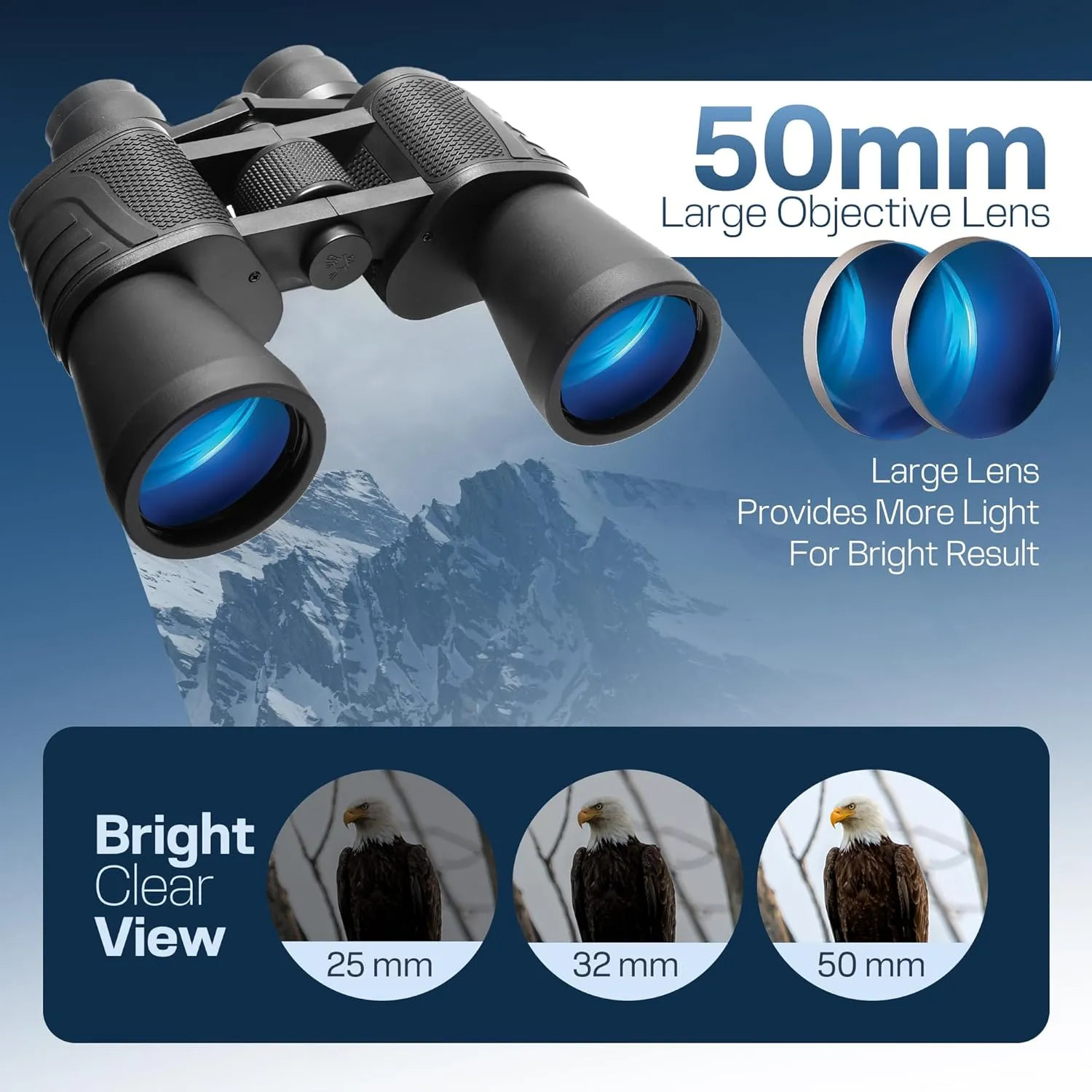 20x50 HD Binoculars for Adults High Powered Professional Waterproof, Precise Focus, Built to Last 20x50 High-Powered Optics with Essential Accessories Hunting Binoculars for Adults