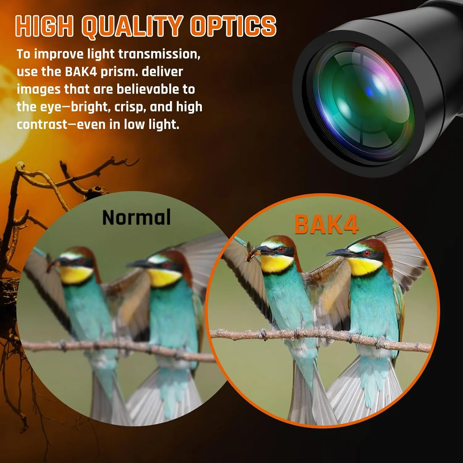 20x50 High Power Binoculars for Adults with Low Light Night Vision,Military Compact HD Professional/Daily Waterproof Binoculars for Bird Watching Hunting/Traveling/Outdoor…