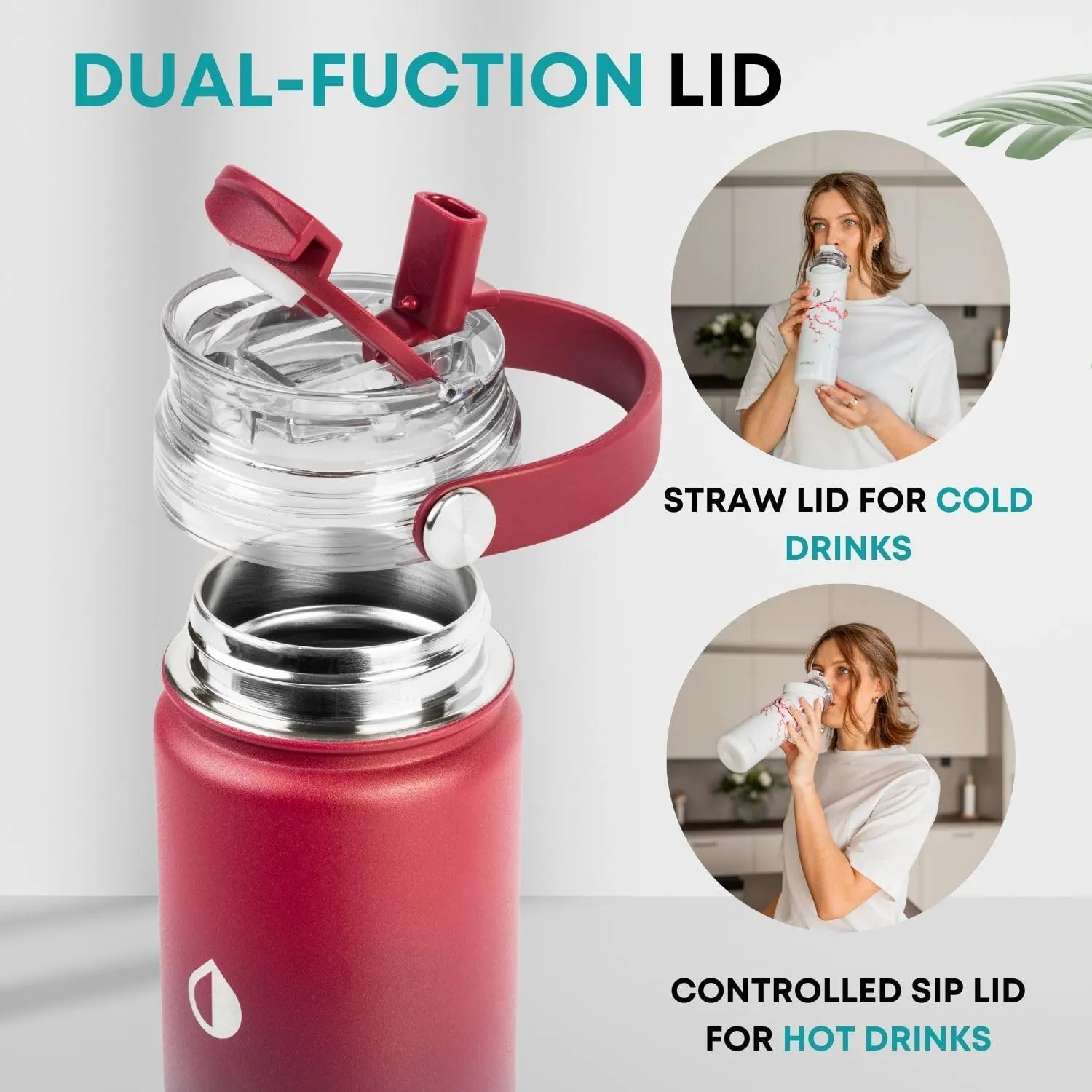 22 ozInsulated Tea Tumbler Bottle with Infuser, Travel Mug