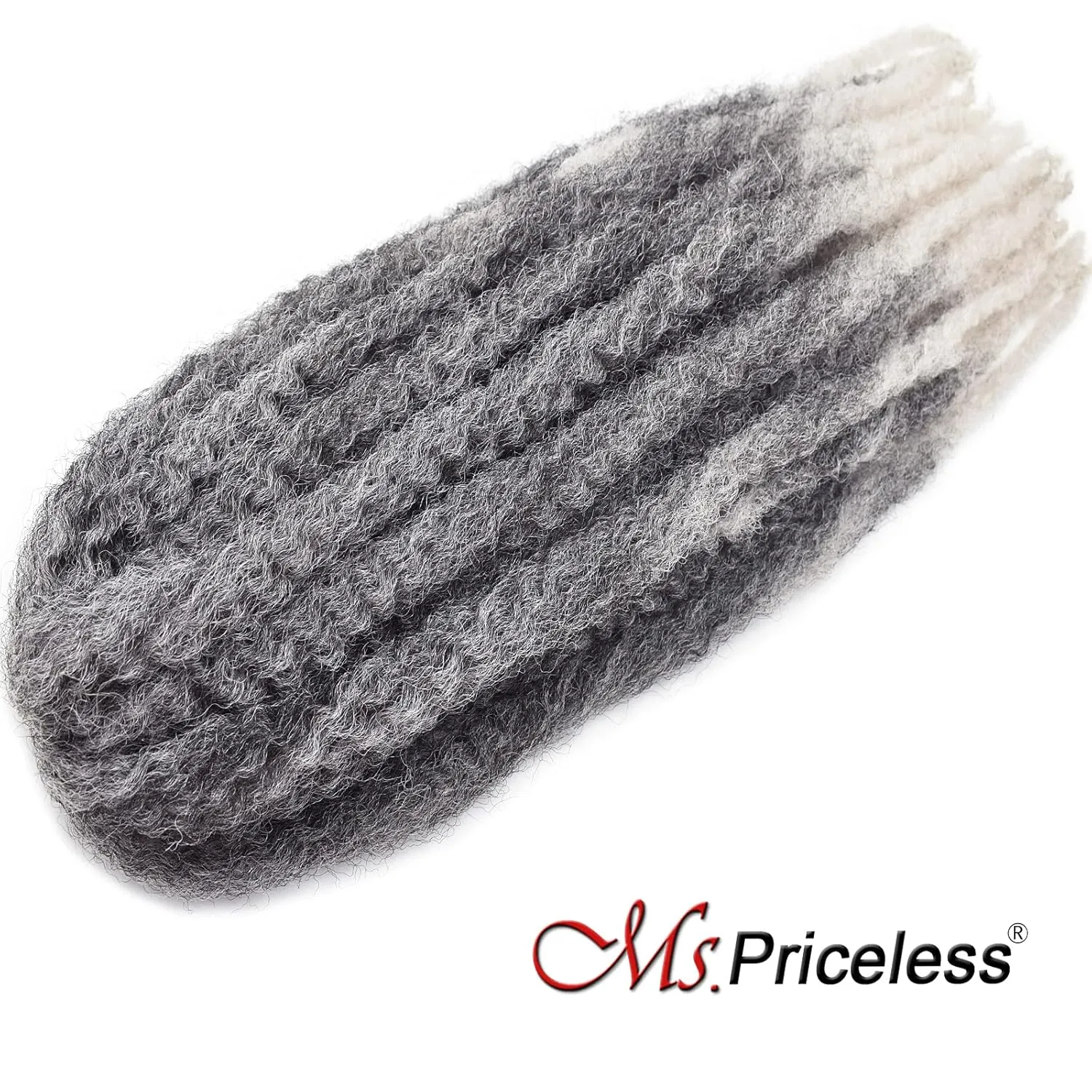 24 Inch Marley Hair Marley Twist Braiding Hair for Faux Locs for Butterfly Locs Long Afro Kinky Cuban Twist Crochet hair for Black Woman Grey Color (T1B/Silver, 3Packs-24 Inch)
