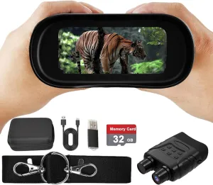 2.4 Inch Night Vision Goggles - 984ft Night Vision Binoculars for Adults, 5X Digital Zoom, 7-Level Infrared, Can Take Photos and Record Videos, for Camping