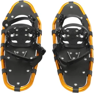 25 Inch Light Weight Snowshoes Durable All Terrain with Adjustable Binding Lightweight All Terrain Snow Shoes for Ski Resorts, Outdoor Skiing Programs