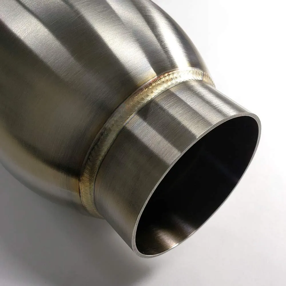 2.5 Inch Stainless Bullet/Bottle Style Resonator 12 Inch Length - SS304 (2.5" x 12" OAL)