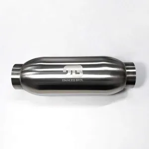 2.5 Inch Stainless Bullet/Bottle Style Resonator 12 Inch Length - SS304 (2.5" x 12" OAL)