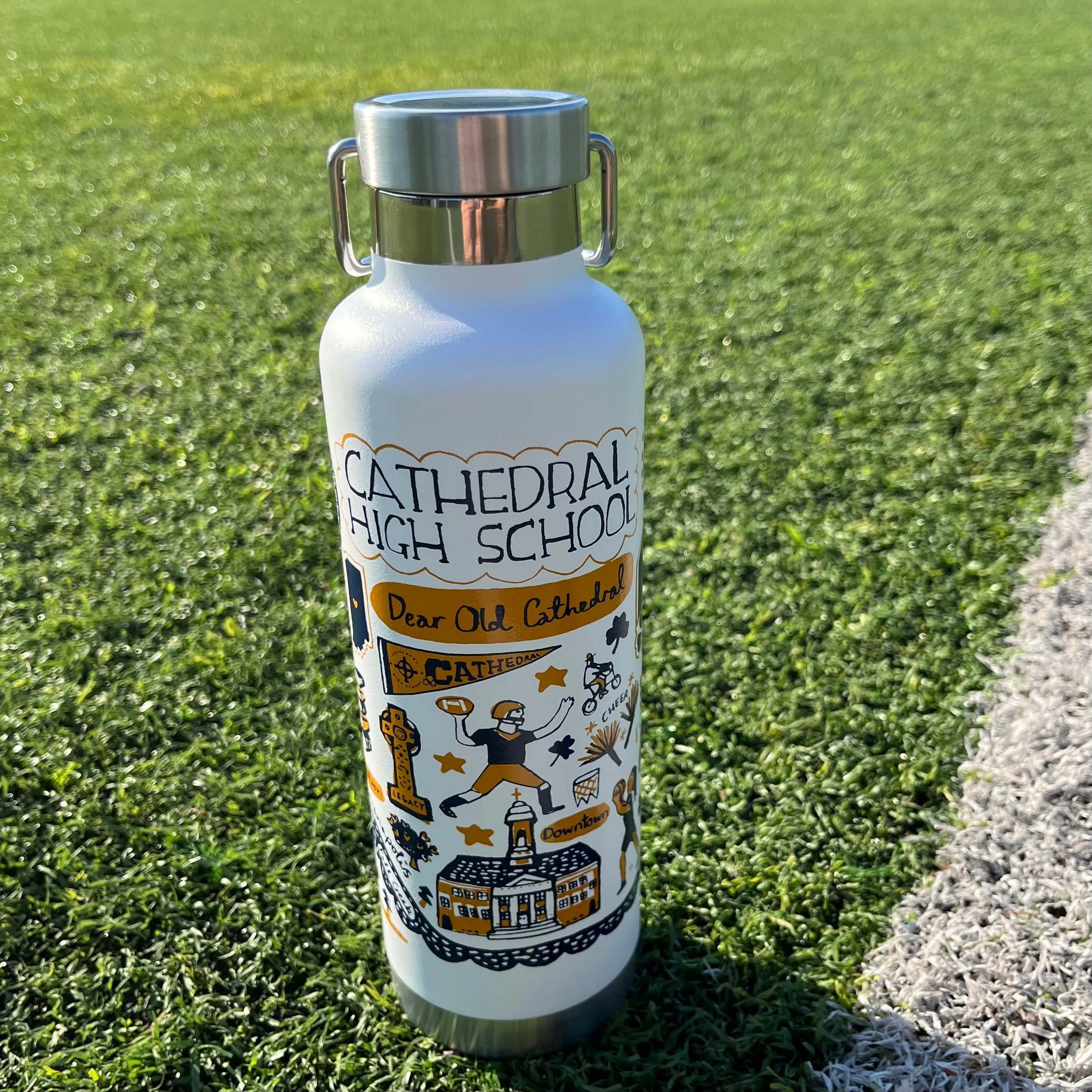 25 Ounce Stainless Steel Cathedral Artwork Water Bottle