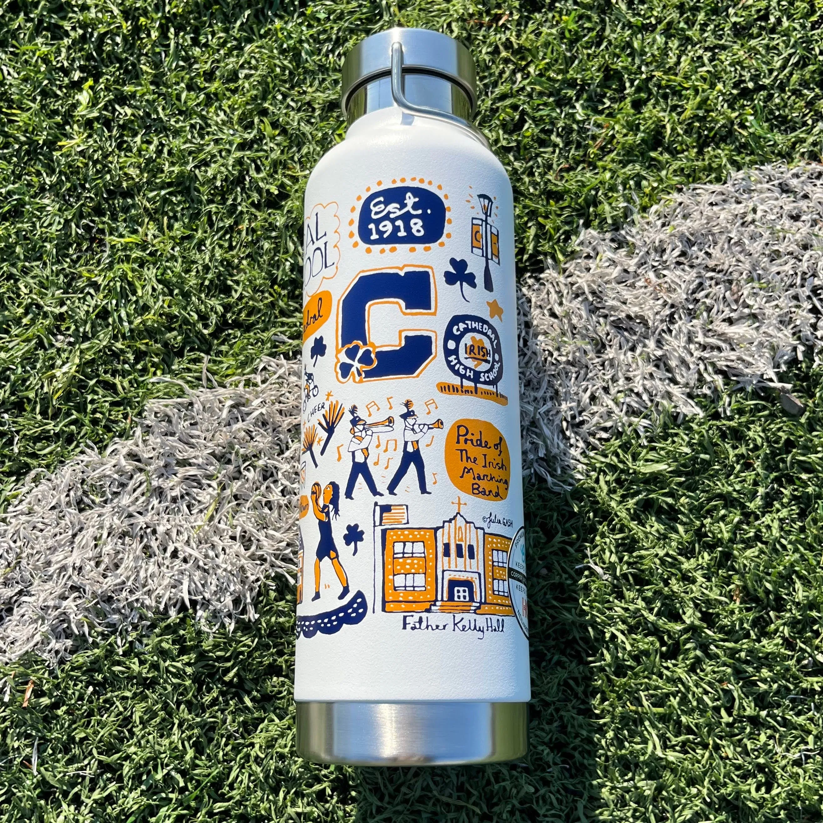 25 Ounce Stainless Steel Cathedral Artwork Water Bottle