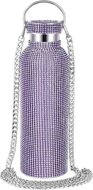 25 Oz Large Capacity Water Bottle with Rhinestones, Stainless Steel Insulated Design, and Portable, Ideal for Daily Hydration
