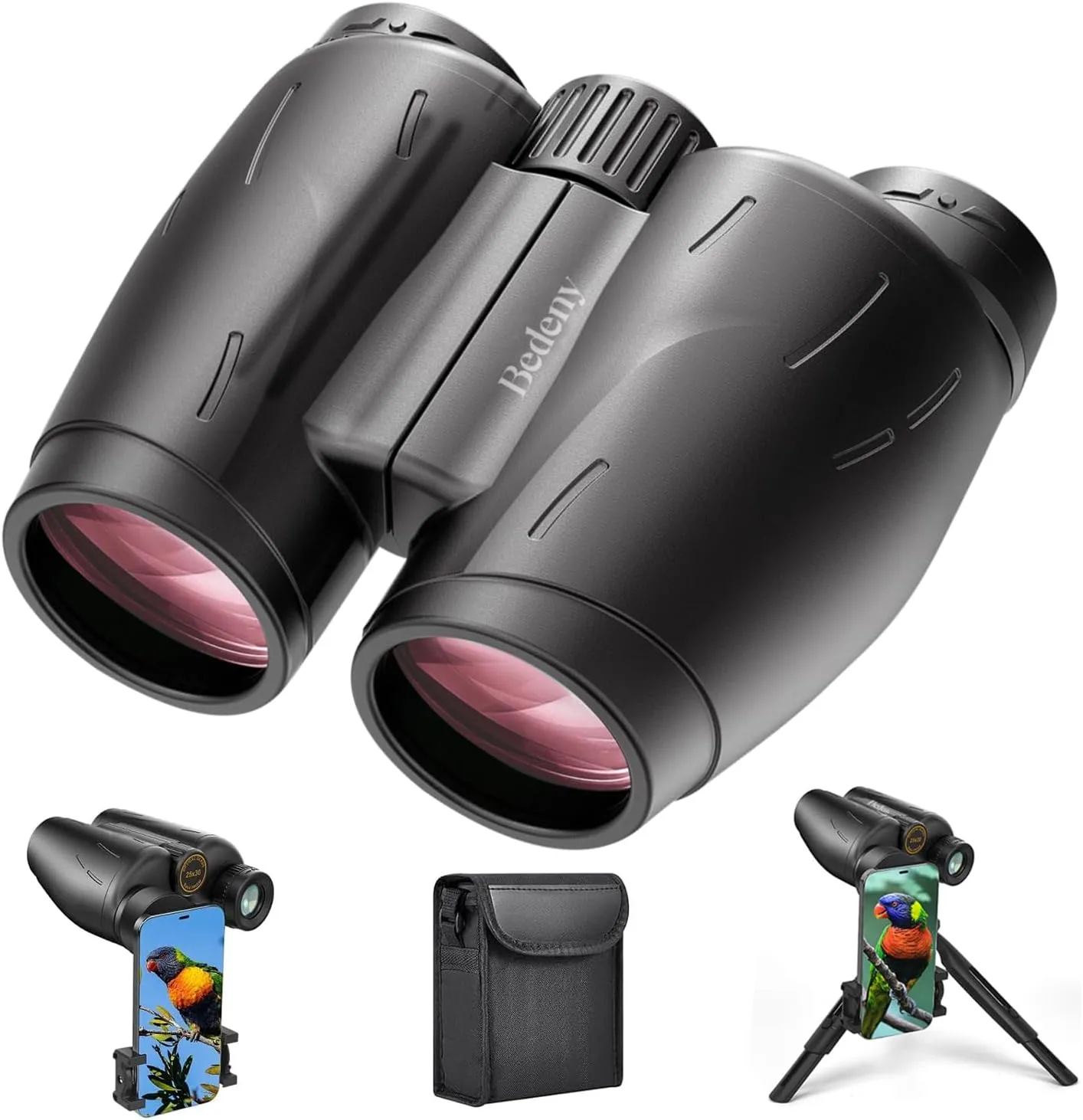 25x30 High Powered Binoculars for Adults,Compact/Waterproof Binoculars with Universal Phone Adapter, Tripod and Tripod Adapter, Large View Binoculars for Bird Watching，Outdoor Sports and Concerts