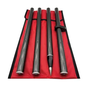 2M Carbon Fibre Survey Poles GPS RTK Surveying Pole 4 Poles 32mm Diameter