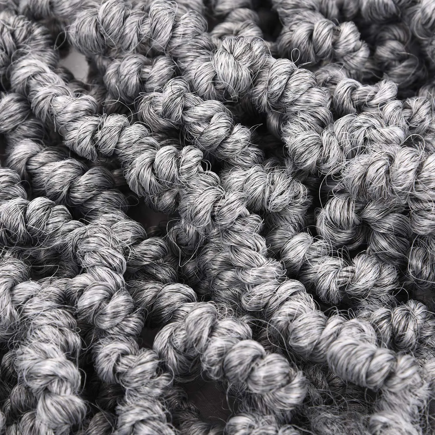 3 Packs Short Grey Pre-twisted Spring Braids Synthetic Crochet Hair Extensions 10 inch 15 strands/pack Ombre Crochet Twist Braids Curly Twist Braiding Hair Bulk (10“ Pre-twisted (pack of 3), Grey#)