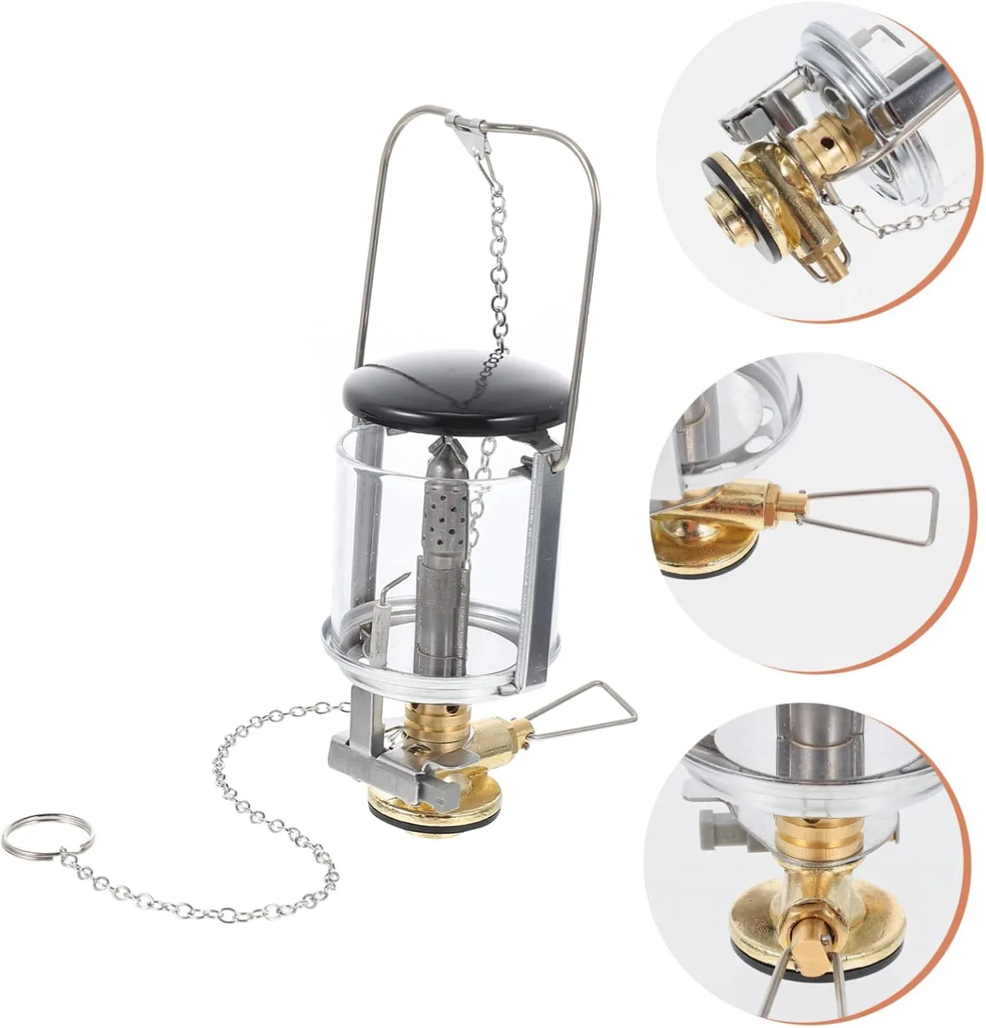3 Sets Hanging Gas Lantern Compact Camping Light Outdoor Led Tent Lamp Propane Gas Emergency Night Lighting