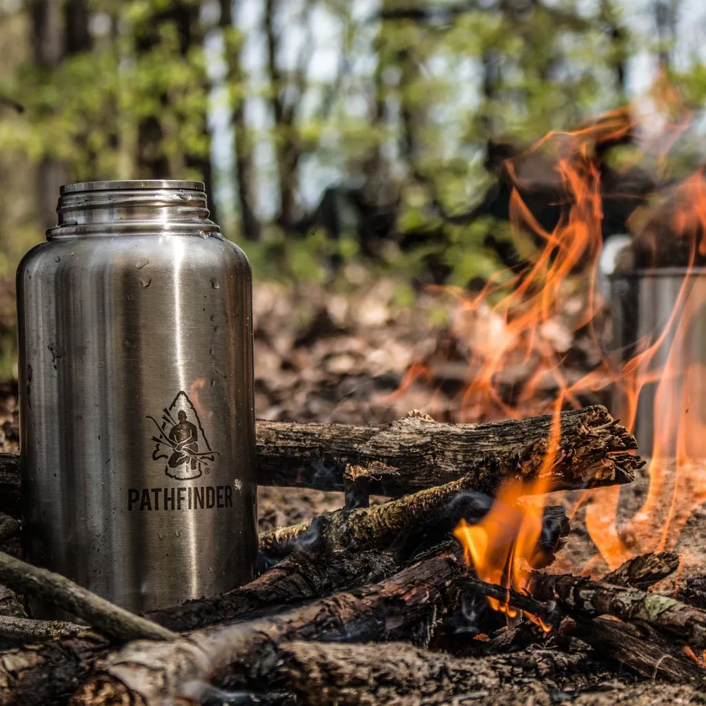 32 oz Stainless Steel Water Bottle and Nesting Cup Set