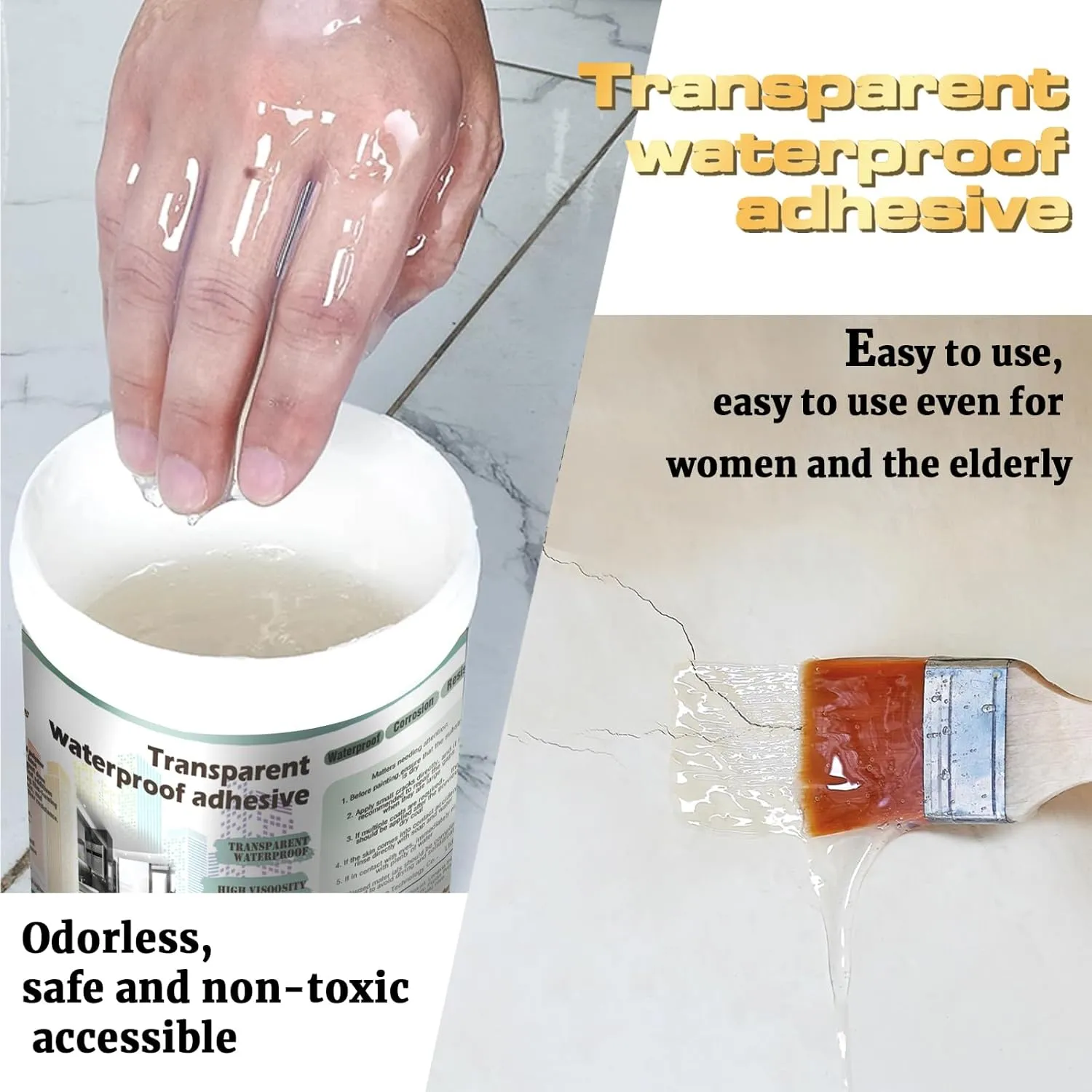 35oz Transparent Waterproof Coating, Invisible WaterproofAgent ，Transparent Waterproof Sealan, Indoor & Outdoor Waterproof Coating