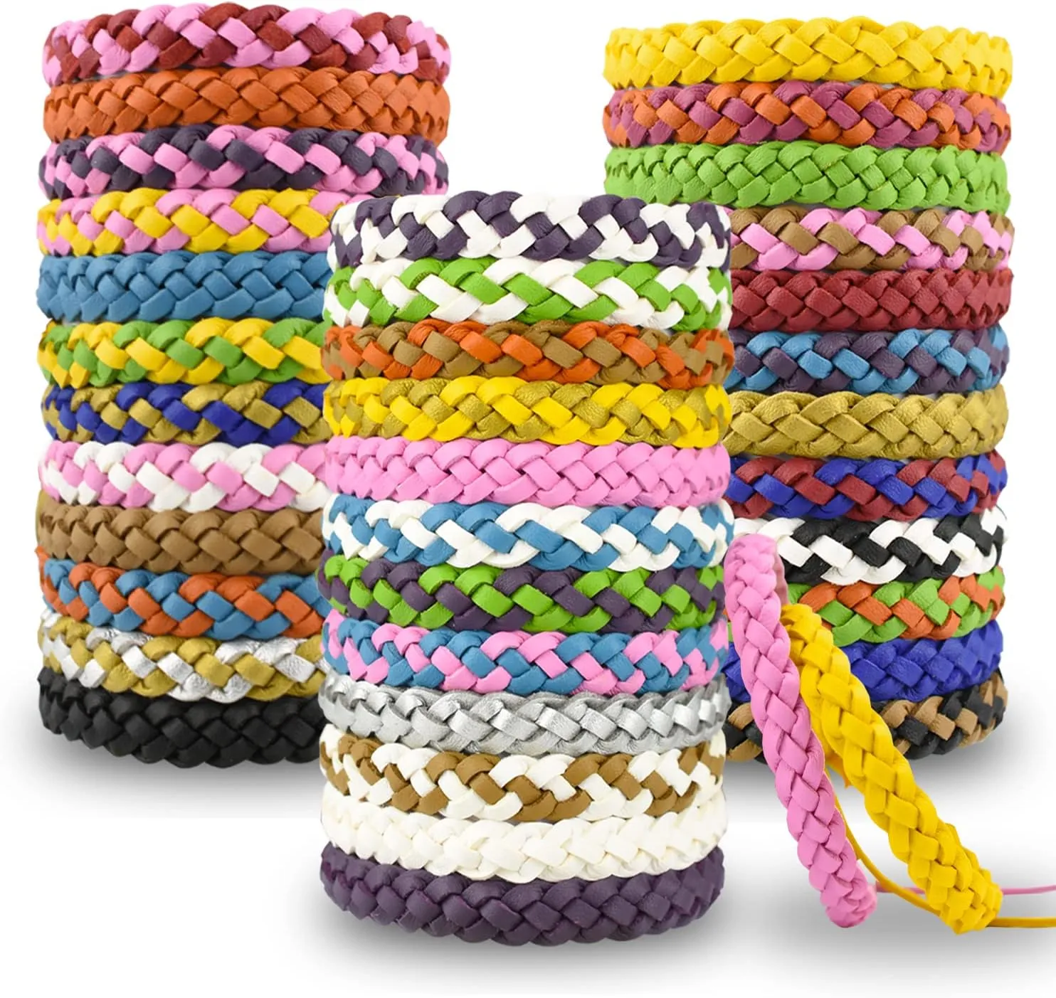 36 Pack Mosquito Repellent Bracelets, PU Leather Insect & Bug Repellent Wrist Bands for Kids & Adults Outdoor Camping Fishing Traveling