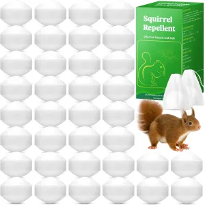 36 Pack Ultra Powerful Squirrel Repellent for Outdoor Garden - Peppermint Oil for Squirrel, Chipmunk Mole Rodent Repellent, Plants Safe