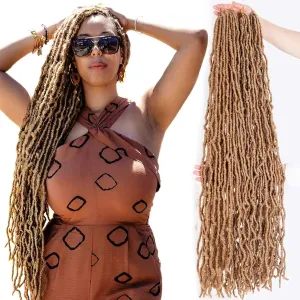 36Inch Soft Locs Crochet Hair Faux Locs Crochet Braids Hair 6 Packs/lot Goddess Locs Synthetic Hair Extend Soft Locs Braiding for Women (36 Inch (6packs), 27#)