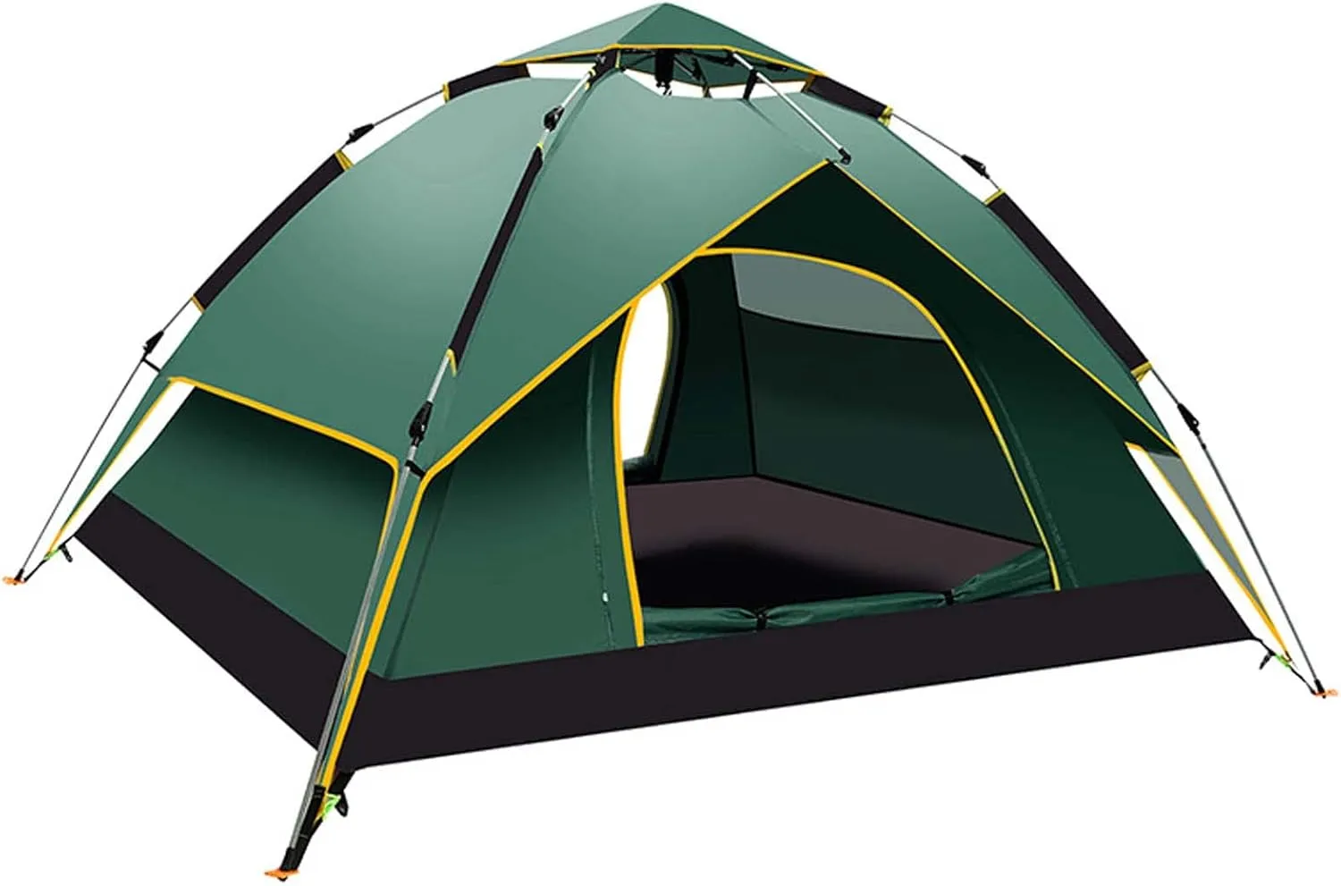 4 Person Instant Pop Up Camping Tent, Easy Set Up Automatic Family Travel Tent, Portable Backpacking Waterproof Windproof Sun Shelter Tent